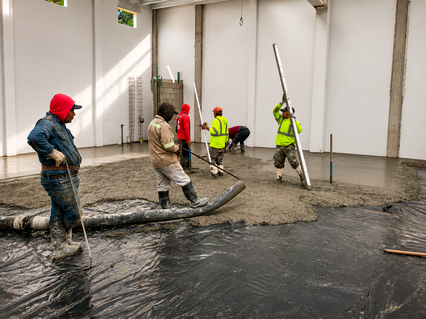 2 Proceso de colado y nivelacion de concreto, BARSAA